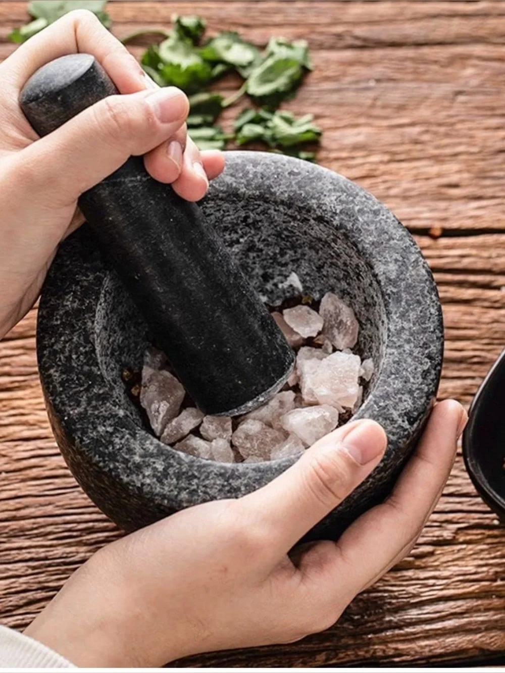 Jamie Oliver by Tefal Solid Granite Stone Mortar & Pestle 6